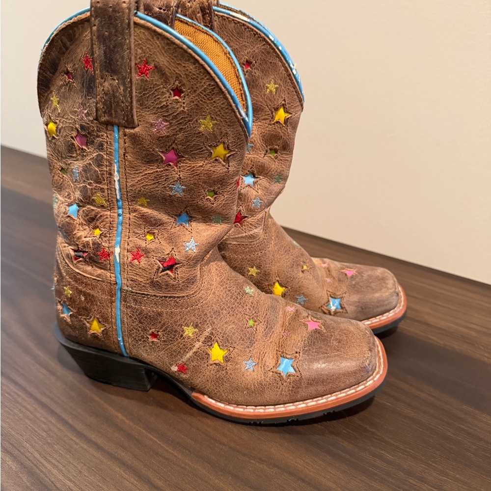 Dan Post Kids Brown Star Boots size 13